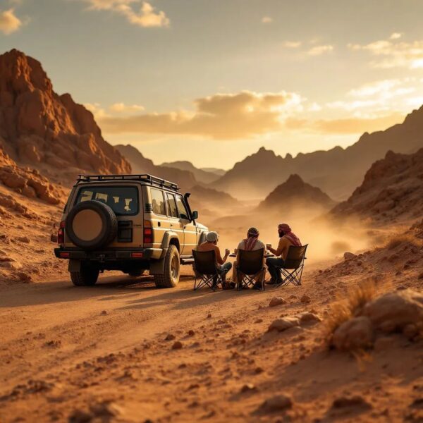 מופע שקיעה בהרי אילת טיול ג'יפים של פעם בחיים